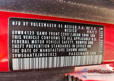 2018 Volkswagen Beetle S из США, поврежденный, VIN 3VW5DAATXJM501823